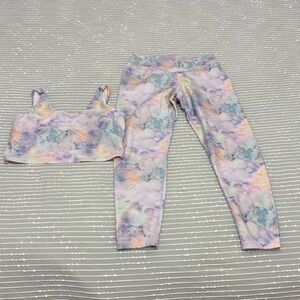 Women's Pastel Sports Bra & Leggings Workout Set